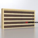 Планкен для забора Printec под дерево 120 mm RAL 1014 – покрытие порошковое, толщина 0,45 мм в Хабаровске  | фото 4